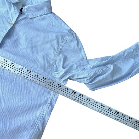 Isabel Marant Shirt Women’s 34 Blue Striped Cotton Long Sleeve Button-Up US 2 - Picture 8 of 11